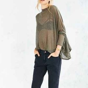 Silence + Noise Between The Lines Mock Neck Top